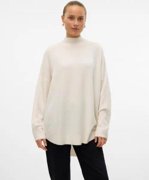 Vero Moda Strickpullover VMPLAZA LS HIGHNECK LONG PULLOVER GA BOO