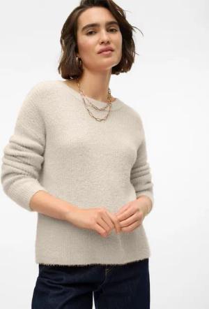 Vero Moda Strickpullover VMPUFF LS O-NECK PULLOVER BOO