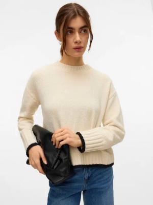 Vero Moda Strickpullover VMSHADOW LS O-NECK PULLOVER BOO