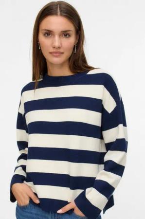 Vero Moda Strickpullover VMSILJE LS O-NECK BOXY PULLOVER NOOS
