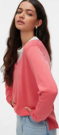 Vero Moda Strickpullover VMSILJE LS V-NECK PULLOVER GA NOOS