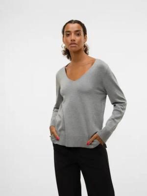 Vero Moda Strickpullover VMSILJE LS V-NECK PULLOVER GA NOOS