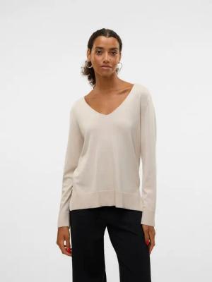 Vero Moda Strickpullover VMSILJE LS V-NECK PULLOVER GA NOOS