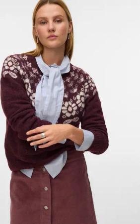 Vero Moda Strickpullover "VMSIMONE LS NORDIC PULLOVER GA REP BOO"