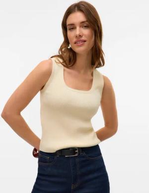 Vero Moda Stricktop "VMPOPPY SL SQUARE NECK TOP VMA NOOS"
