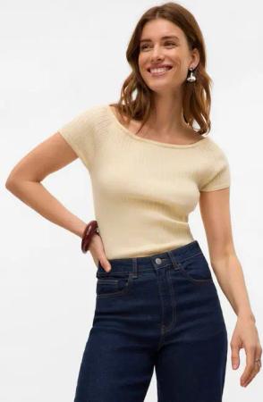 Vero Moda Stricktop VMPOPPY SS OFF SHOULDER TOP VMA NOOS