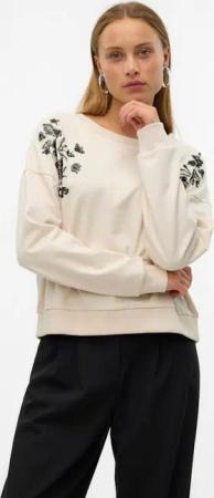 Vero Moda Sweatshirt VMHELEN TRINA (1-tlg) Stickerei