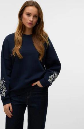 Vero Moda Sweatshirt VMKAROL BEA LS SWEAT BOX JRS GA mit Blumendruck