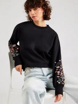 Vero Moda Sweatshirt VMSELIN (1-tlg) Stickerei