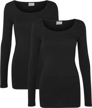 Vero Moda T-Shirt (2-tlg) VMMAXI MY LS SOFT LONG U-NECK NOOS