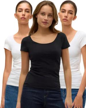 Vero Moda T-Shirt (3er-Pack) Basic T-Shirts