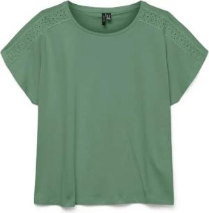 Vero Moda T-Shirt Klassische Basic Oberteile (1-tlg) VMEMMY SS LACE TAPE TOP JRS GA NOOS