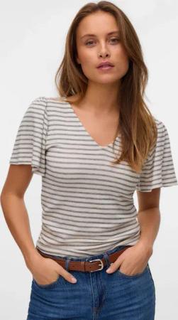 Vero Moda T-Shirt "VMGINA 2/4 SHORT TOP JRS GA NOOS"