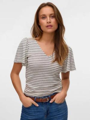 Vero Moda T-Shirt VMGINA 2/4 SHORT TOP JRS GA NOOS