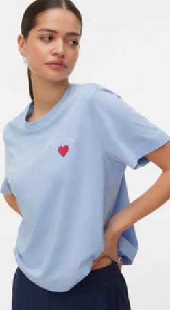 Vero Moda T-Shirt VMSOPHIE METTE SS TOP BOX JRS GA Baumwolle