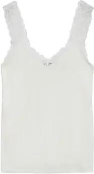 Vero Moda  Tank Top Débardeur Vero Moda blanc en viscose et élasthanne