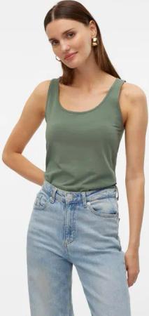 Vero Moda Tanktop "VMLULU LONG TANK TOP JRS GA NOOS" Baumwollmischung, regular fit