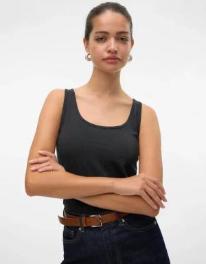 Vero Moda Tanktop "VMLULU LONG TANK TOP JRS GA NOOS" Baumwollmischung, regular fit