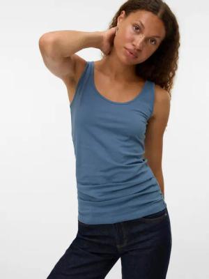 Vero Moda Tanktop VMLULU LONG TANK TOP JRS GA NOOS Baumwollmischung, regular fit