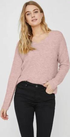 Vero Moda V-Ausschnitt-Pullover VMCREWLEFILE LS V-NECK BLOUSE NOOS