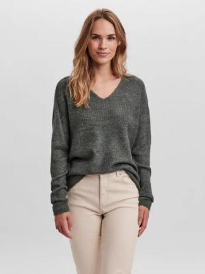 Vero Moda V-Ausschnitt-Pullover VMCREWLEFILE LS V-NECK BLOUSE NOOS