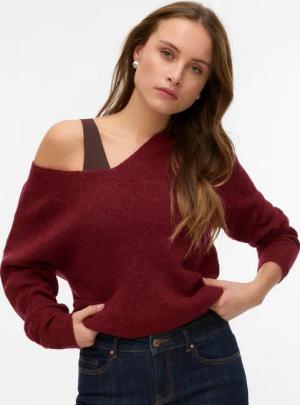 Vero Moda V-Ausschnitt-Pullover VMCREWLEFILE LS V-NECK BLOUSE NOOS