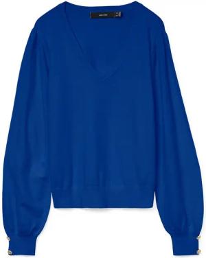 Vero Moda V-Ausschnitt-Pullover VMHOLLYKARIS LS V-NECK PULLOVER GA BOO