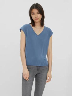 Vero Moda V-Shirt VMFILLI SS V-NECK TEE GA NOOS Materialmix, relaxed fit
