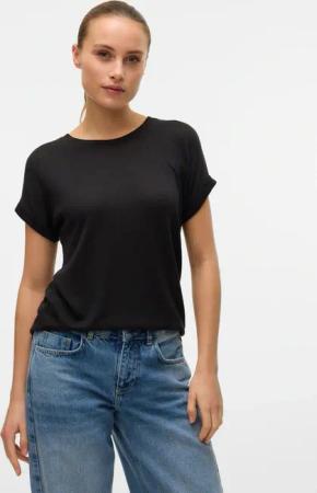 Vero Moda "VMBRIANNA SS O-NECK PULLOVER BOO REP" mit überschnittenen Schultern mit Umschlagsaum