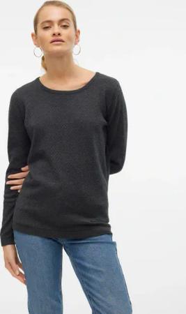 Vero Moda "VMCARE STRUCTURE LS O-NECK BLOUSE" aus Bio-Baumwolle