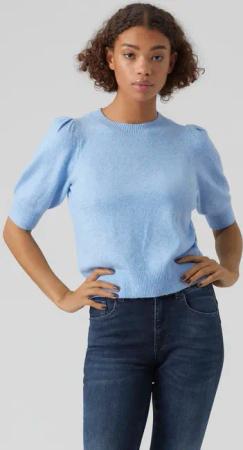 Vero Moda "VMDOFFY 2/4 O-NECK PULLOVER GA NOOS" mit kurzen Puffärmeln