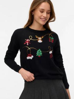 Vero Moda Weihnachtspullover VMGLITTER LS O-NECK XMAS BOX