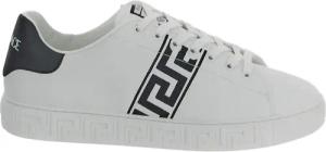 Versace Low-Top Sneaker - 'Greca' Embroidered Sneakers – White - Gr. 45 (EU) - in Weiß - für Damen