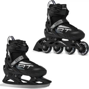 Verstellbare Rollschuhe 2in1 Profession Schwarz