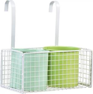 Viana Übertopf Hängender Blumentopf Metall Grün Deko Balkon Kräuter