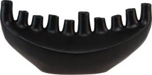 Viana Übertopf Vase Keramik Schiff Tischdeko Schwarz Modern Abstrakt 15cm