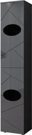 Vicco Hochschrank Irma, Anthrazit/Anthrazit Hochglanz, 37.2 x 192 cm (1-St)