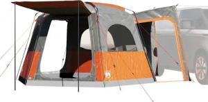 VidaXL Autozelt für 4 Personen wasserdicht grau und orange