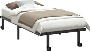 vidaXL Bett Bettgestell ohne Matratze Klappbar Schwarz 90x190 cm Stahl