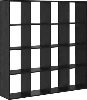 vidaXL Bücherregal Bücherregal Schwarz Eichen-Optik 137,5 x 29 x 137,5 cm, 1-tlg.