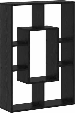 vidaXL Bücherregal Bücherregal Schwarz Eichen-Optik 63 x 20 x 90 cm Holzwerkstoff, 1-tlg.