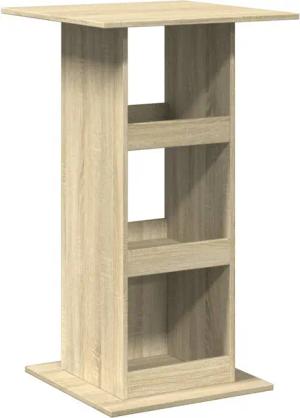 vidaXL Esstisch Bartisch mit Ablagen Sonoma-Eiche 60x60x102 cm Holzwerkstoff (1-St)