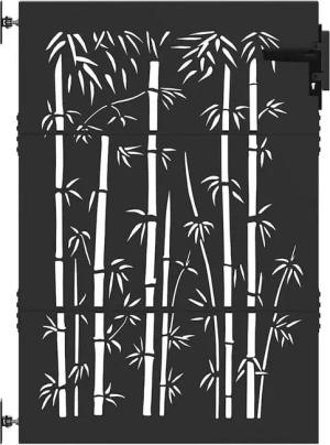 vidaXL Gartentor Gartentor Schwarz 85 x 125 cm Pulverbeschichteter Stahl