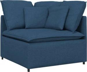vidaXL Sofaelement Modulares Sofa Eckmodul mit Kissen Blau 100 cm