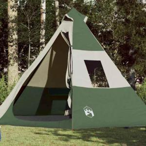 VidaXL Tipi-Zelt für 7 Personen wasserdicht grün