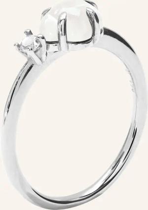 VIERI Ring WOLKE MILCHQUARZ BRILLANT MITTELGROß