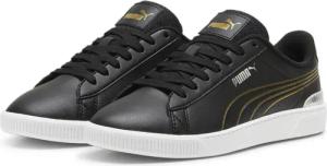 Vikky v3 Metallisch glänzende Sneakers Damen PUMA Black Gold White