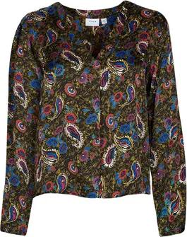 Vila  Blusen VISURINA V-NECK L/S TOP/