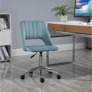 Vinsetto Bürostuhl Höhenverstellbarer Drehstuhl mit Nahtlinien-Design (Schreibtischstuhl, 1 St), Samtartiges Polyester Blau 49 x 60 x 79-91 cm