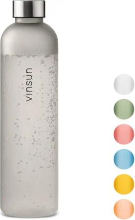 Vinsun Trinkflasche Tritan Wasserflasche 650ml - Sportflasche Kohlensäure geeignet, Auslaufsicher, BPA frei, bruchsicher, geruchs- und geschmacksneutral